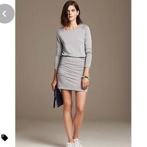 Banana Republic Jersey Gray Dress Medium